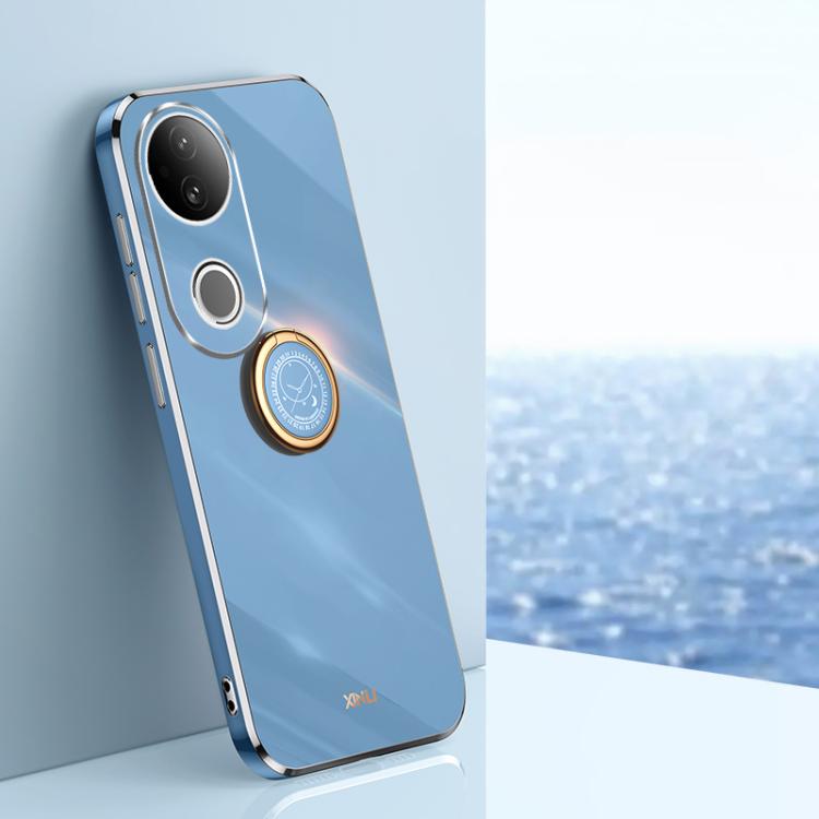 XINLI Straight Edge 6D Electroplate TPU Phone Case with Ring Holder, For vivo V50 Lite, For vivo V50, For vivo S20, For vivo S20 Pro, For vivo iQOO 13, For vivo Y300 Pro