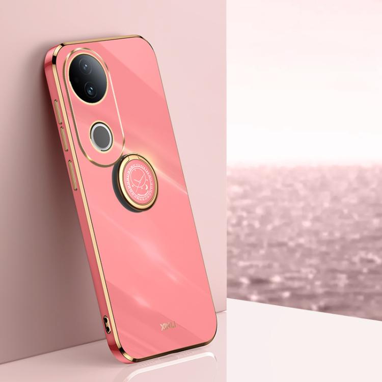 XINLI Straight Edge 6D Electroplate TPU Phone Case with Ring Holder, For vivo V50 Lite, For vivo V50, For vivo S20, For vivo S20 Pro, For vivo iQOO 13, For vivo Y300 Pro