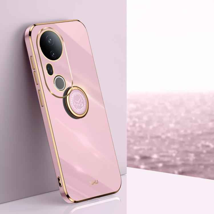 XINLI Straight Edge 6D Electroplate TPU Phone Case with Ring Holder, For vivo S20 Pro, For vivo iQOO 13, For vivo Y300 Pro, For vivo V40 Lite 5G, For vivo S18 Pro, For vivo S18e