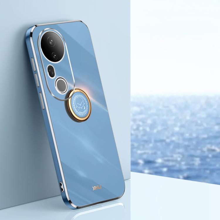XINLI Straight Edge 6D Electroplate TPU Phone Case with Ring Holder, For vivo V50 Lite, For vivo V50, For vivo S20, For vivo S20 Pro, For vivo iQOO 13, For vivo Y300 Pro