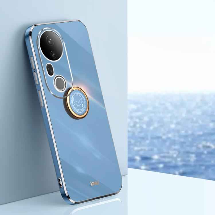 XINLI Straight Edge 6D Electroplate TPU Phone Case with Ring Holder, For vivo S20 Pro, For vivo iQOO 13, For vivo Y300 Pro, For vivo V40 Lite 5G, For vivo S18 Pro, For vivo S18e