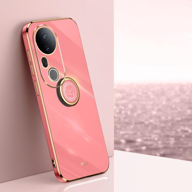 XINLI Straight Edge 6D Electroplate TPU Phone Case with Ring Holder, For vivo V50 Lite, For vivo V50, For vivo S20, For vivo S20 Pro, For vivo iQOO 13, For vivo Y300 Pro
