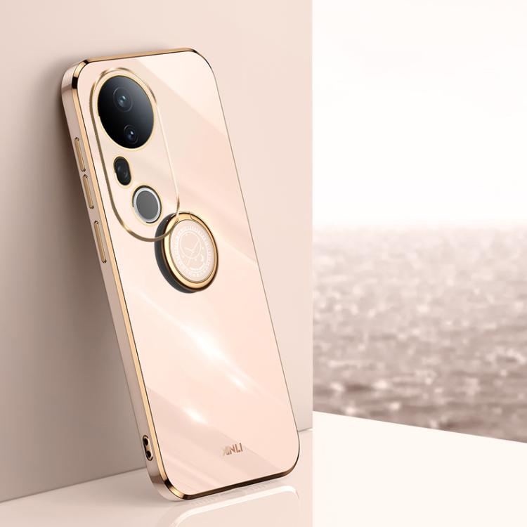 XINLI Straight Edge 6D Electroplate TPU Phone Case with Ring Holder, For vivo V50 Lite, For vivo V50, For vivo S20, For vivo S20 Pro, For vivo iQOO 13, For vivo Y300 Pro