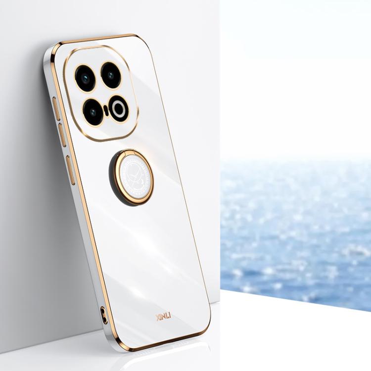 XINLI Straight Edge 6D Electroplate TPU Phone Case with Ring Holder, For vivo V50 Lite, For vivo V50, For vivo S20, For vivo S20 Pro, For vivo iQOO 13, For vivo Y300 Pro
