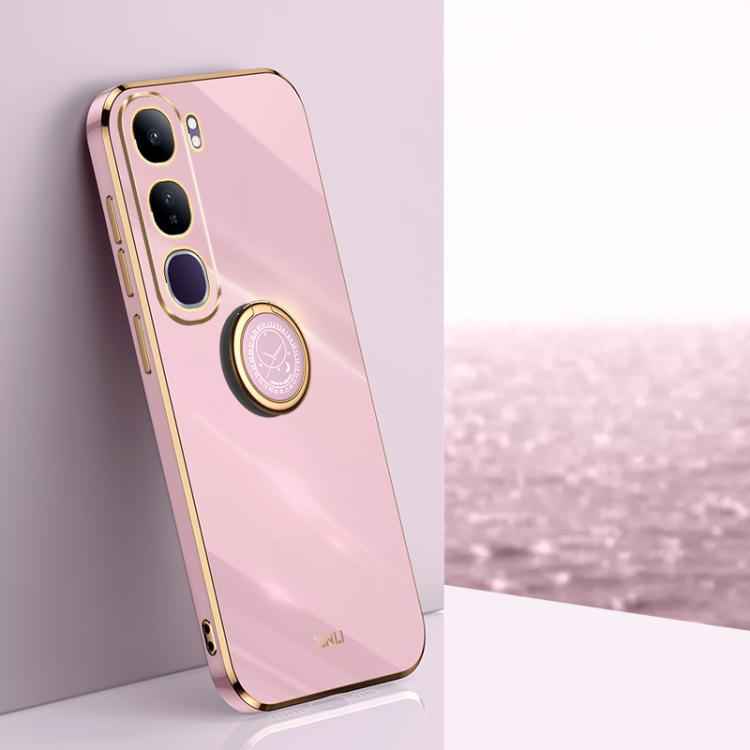 XINLI Straight Edge 6D Electroplate TPU Phone Case with Ring Holder, For vivo S20 Pro, For vivo iQOO 13, For vivo Y300 Pro, For vivo V40 Lite 5G, For vivo S18 Pro, For vivo S18e