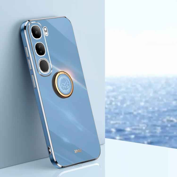 XINLI Straight Edge 6D Electroplate TPU Phone Case with Ring Holder, For vivo S20 Pro, For vivo iQOO 13, For vivo Y300 Pro, For vivo V40 Lite 5G, For vivo S18 Pro, For vivo S18e