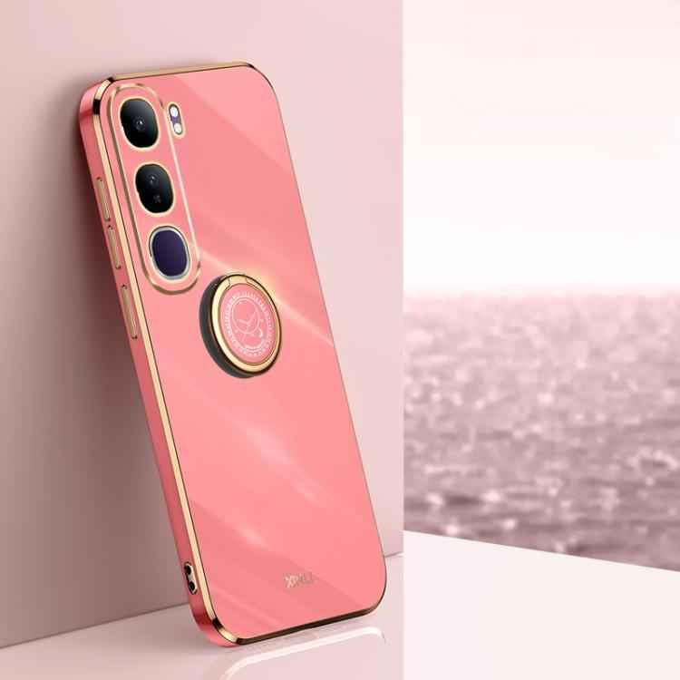 XINLI Straight Edge 6D Electroplate TPU Phone Case with Ring Holder, For vivo S20 Pro, For vivo iQOO 13, For vivo Y300 Pro, For vivo V40 Lite 5G, For vivo S18 Pro, For vivo S18e