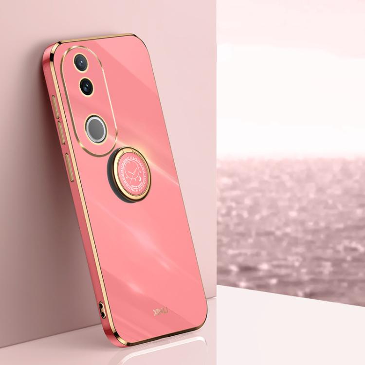 XINLI Straight Edge 6D Electroplate TPU Phone Case with Ring Holder, For vivo V50 Lite, For vivo V50, For vivo S20, For vivo S20 Pro, For vivo iQOO 13, For vivo Y300 Pro