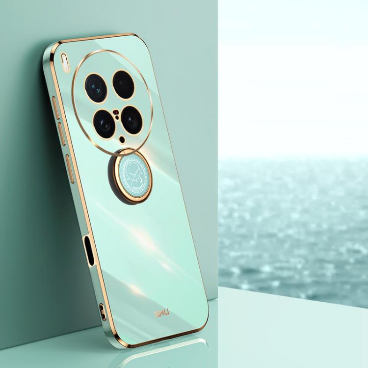 XINLI Straight Edge 6D Electroplate TPU Phone Case with Ring Holder, For vivo Y50 5G, For vivo Y500 5G, For vivo V60 5G Global, For vivo S30 Pro mini 5G, For vivo S30 5G, For vivo X200 Ultra