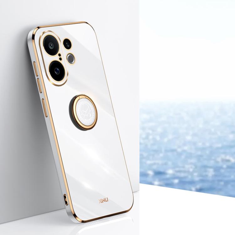 XINLI Straight Edge 6D Electroplate TPU Phone Case with Ring Holder, For vivo Y50 5G, For vivo Y500 5G, For vivo V60 5G Global, For vivo S30 Pro mini 5G, For vivo S30 5G, For vivo X200 Ultra