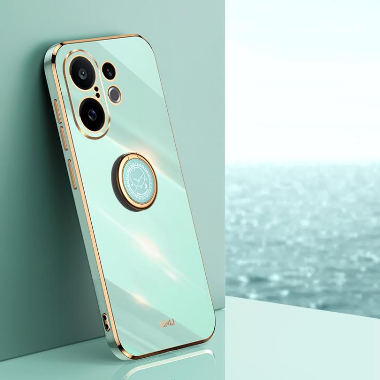 XINLI Straight Edge 6D Electroplate TPU Phone Case with Ring Holder, For vivo Y50 5G, For vivo Y500 5G, For vivo V60 5G Global, For vivo S30 Pro mini 5G, For vivo S30 5G, For vivo X200 Ultra