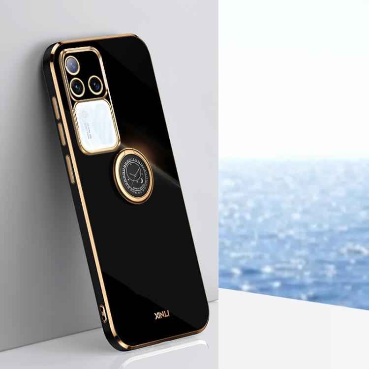 XINLI Straight Edge 6D Electroplate TPU Phone Case with Ring Holder, For vivo S20 Pro, For vivo iQOO 13, For vivo Y300 Pro, For vivo V40 Lite 5G, For vivo S18 Pro, For vivo S18e