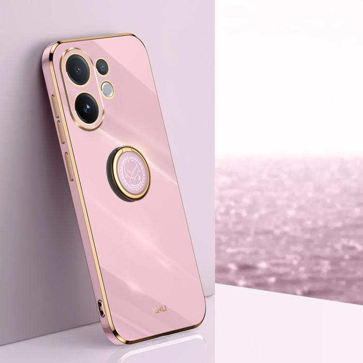 XINLI Straight Edge 6D Electroplate TPU Phone Case with Ring Holder, For vivo Y50 5G, For vivo Y500 5G, For vivo V60 5G Global, For vivo S30 Pro mini 5G, For vivo S30 5G, For vivo X200 Ultra
