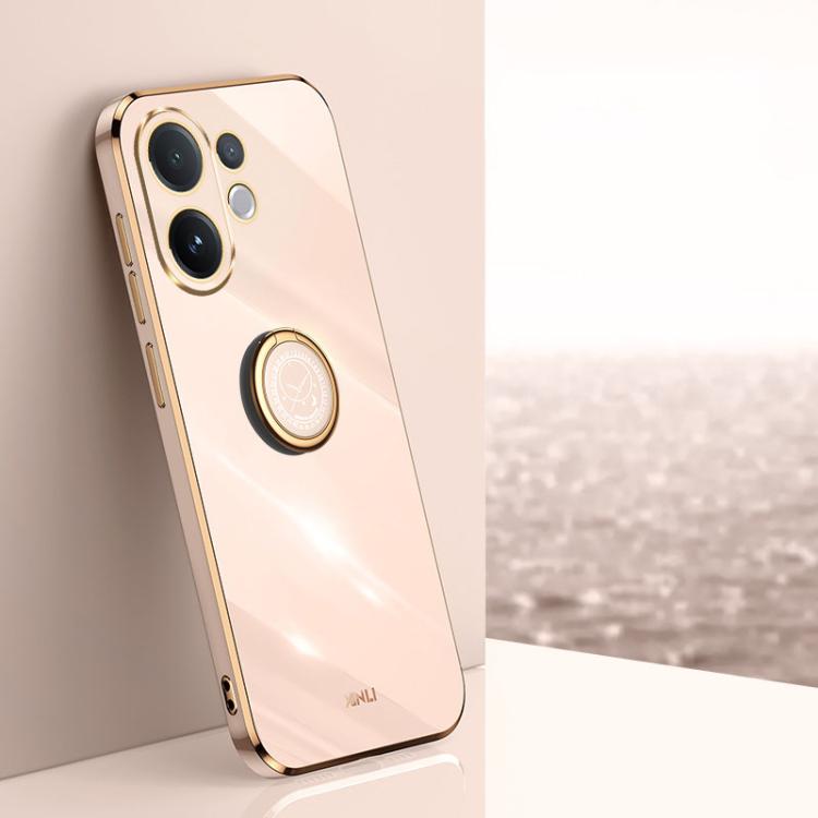 XINLI Straight Edge 6D Electroplate TPU Phone Case with Ring Holder, For vivo Y50 5G, For vivo Y500 5G, For vivo V60 5G Global, For vivo S30 Pro mini 5G, For vivo S30 5G, For vivo X200 Ultra
