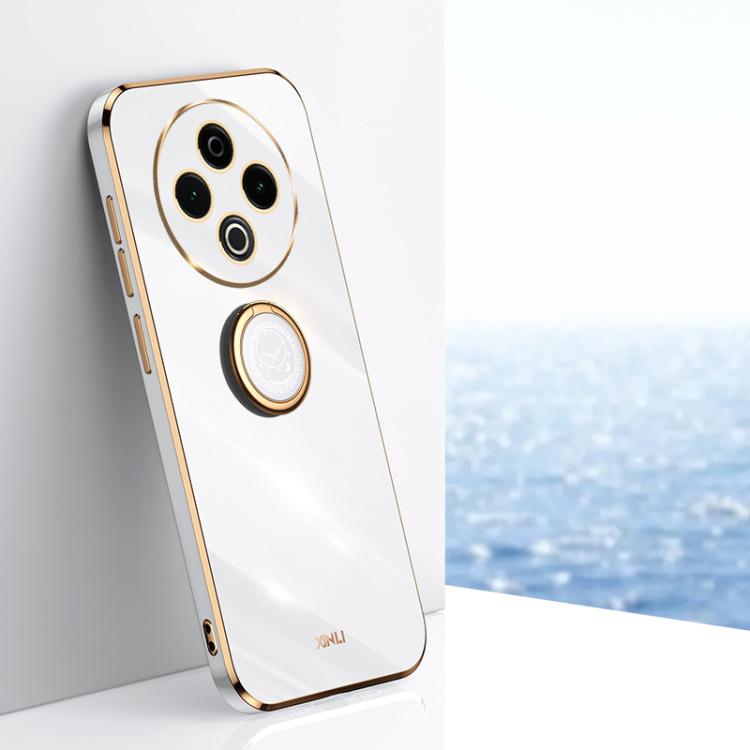 XINLI Straight Edge 6D Electroplate TPU Phone Case with Ring Holder, For vivo Y50 5G, For vivo Y500 5G, For vivo V60 5G Global, For vivo S30 Pro mini 5G, For vivo S30 5G, For vivo X200 Ultra