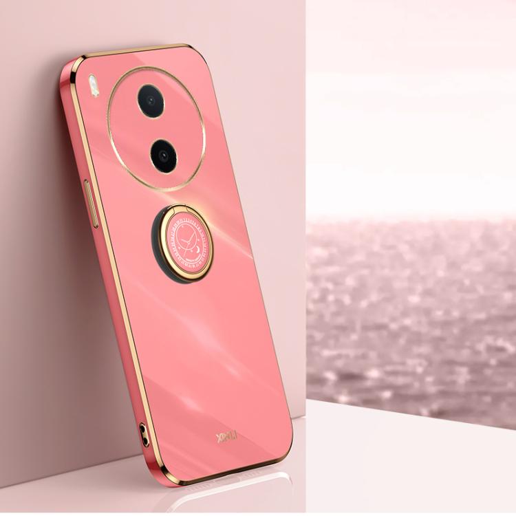 XINLI Straight Edge 6D Electroplate TPU Phone Case with Ring Holder, For vivo Y600 Pro 5G, For vivo V70 FE 5G, For vivo X300 Ultra, For vivo X300 Pro, For vivo X300 5G, For vivo V60 Lite 5G