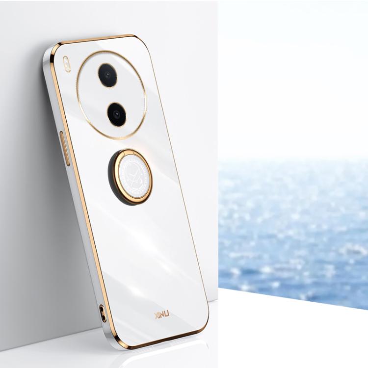 XINLI Straight Edge 6D Electroplate TPU Phone Case with Ring Holder, For vivo Y600 Pro 5G, For vivo V70 FE 5G, For vivo X300 Ultra, For vivo X300 Pro, For vivo X300 5G, For vivo V60 Lite 5G