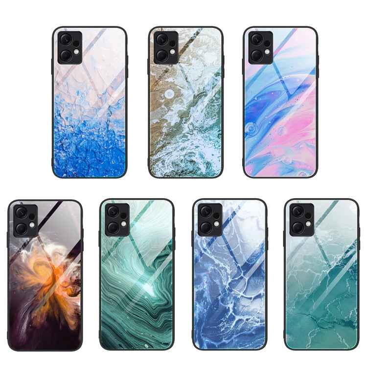 Marble Pattern Glass Protective Phone Case