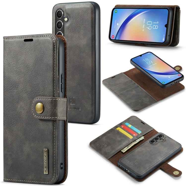 DG.MING Crazy Horse Texture Detachable Magnetic Leather Case, For Samsung Galaxy A34 5G, For Samsung Galaxy A54 5G