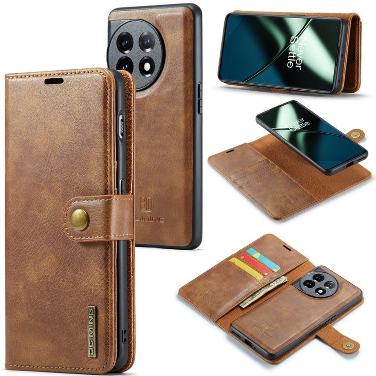 DG.MING Crazy Horse Texture Detachable Magnetic Leather Case, For OnePlus 15, For OnePlus 12, For OnePlus 11