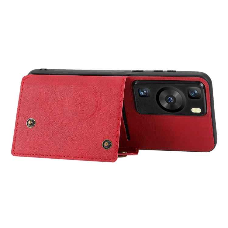 Double Buckle Magnetic PU+TPU Phone Case