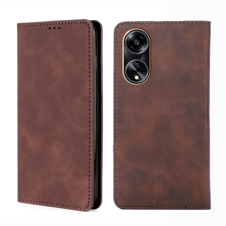 Skin Feel Magnetic Leather Phone Case, For OPPO Reno10 Pro+ 5G, For OPPO A1 5G