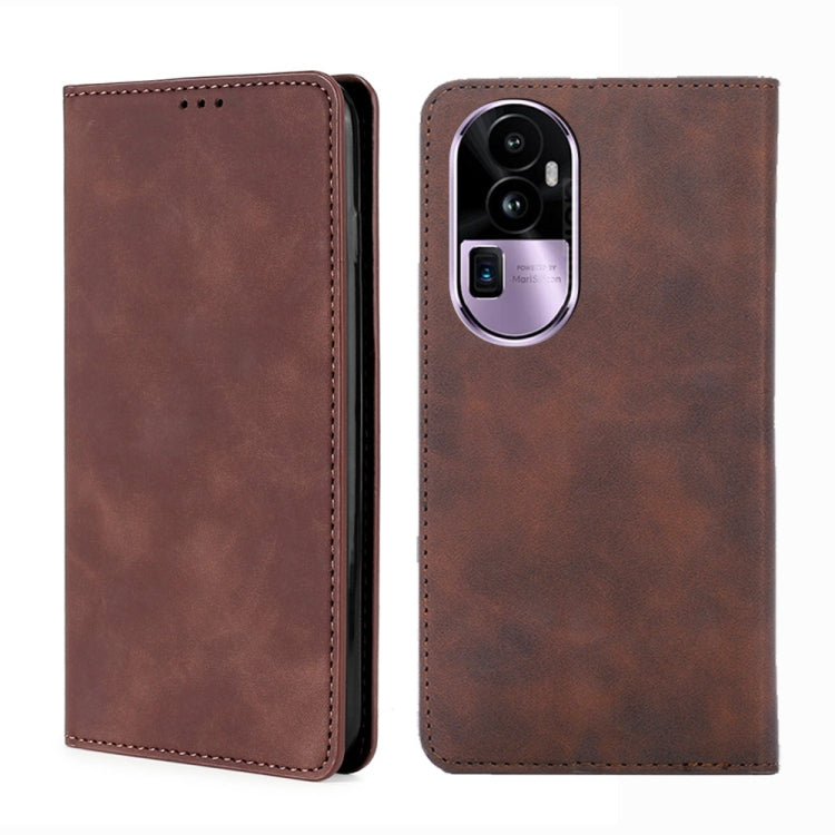 Skin Feel Magnetic Leather Phone Case, For OPPO Reno10 Pro+ 5G, For OPPO A1 5G