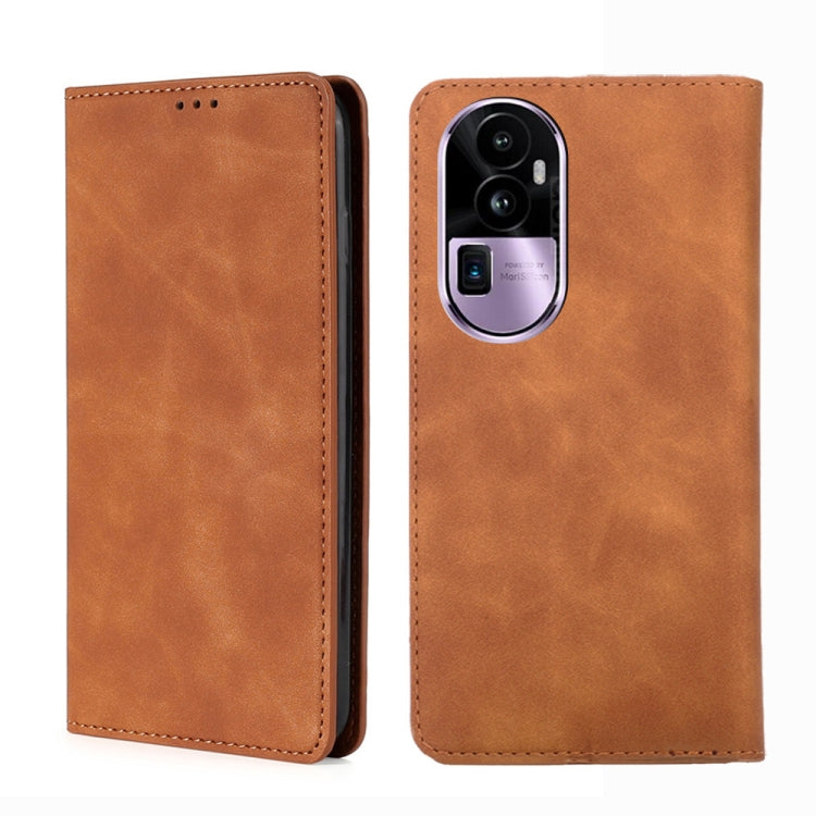 Skin Feel Magnetic Leather Phone Case, For OPPO Reno10 Pro+ 5G, For OPPO A1 5G