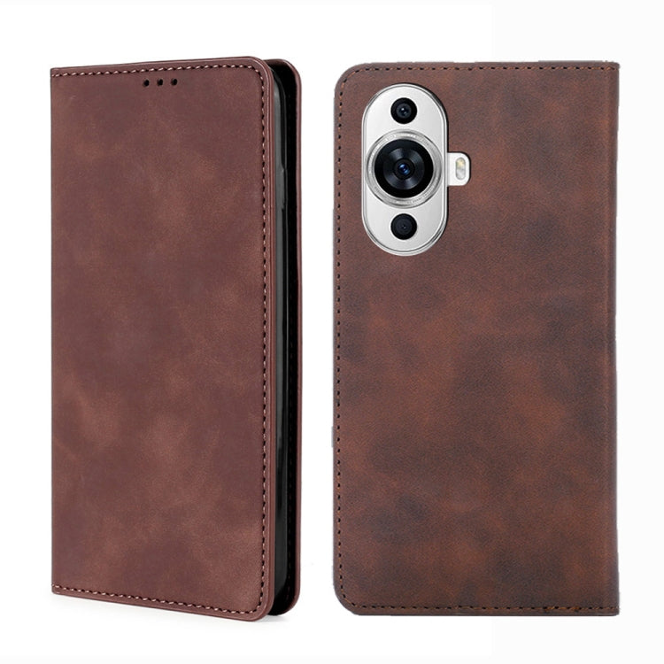 Skin Feel Magnetic Leather Phone Case, For Huawei nova 11 4G