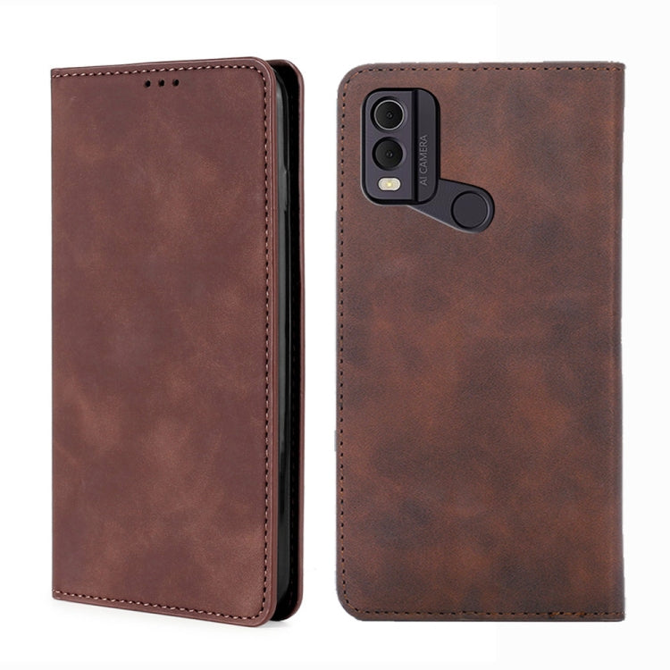Skin Feel Magnetic Leather Phone Case, For Nokia G42 5G, For Nokia C12, For Nokia C22, For Nokia C32, For Nokia G11 Plus, For Nokia C300 4G US Version, For Nokia C110 4G, For Nokia C02 TA-1522