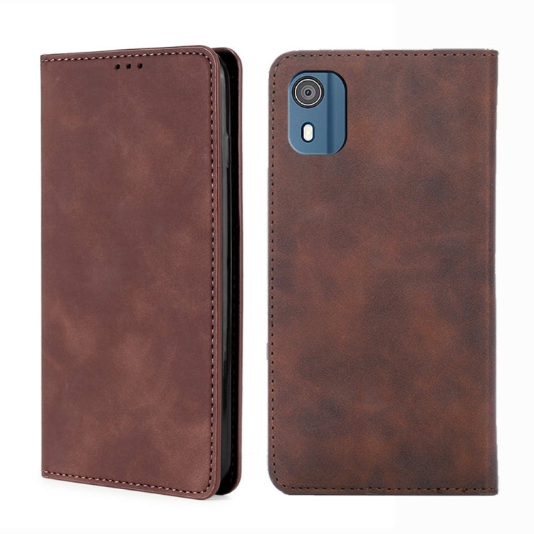 Skin Feel Magnetic Leather Phone Case, For Nokia G42 5G, For Nokia C12, For Nokia C22, For Nokia C32, For Nokia G11 Plus, For Nokia C300 4G US Version, For Nokia C110 4G, For Nokia C02 TA-1522