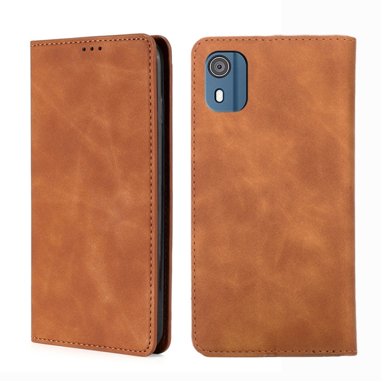 Skin Feel Magnetic Leather Phone Case, For Nokia G42 5G, For Nokia C12, For Nokia C22, For Nokia C32, For Nokia G11 Plus, For Nokia C300 4G US Version, For Nokia C110 4G, For Nokia C02 TA-1522