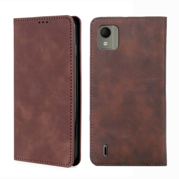 Skin Feel Magnetic Leather Phone Case, For Nokia G42 5G, For Nokia C12, For Nokia C22, For Nokia C32, For Nokia G11 Plus, For Nokia C300 4G US Version, For Nokia C110 4G, For Nokia C02 TA-1522