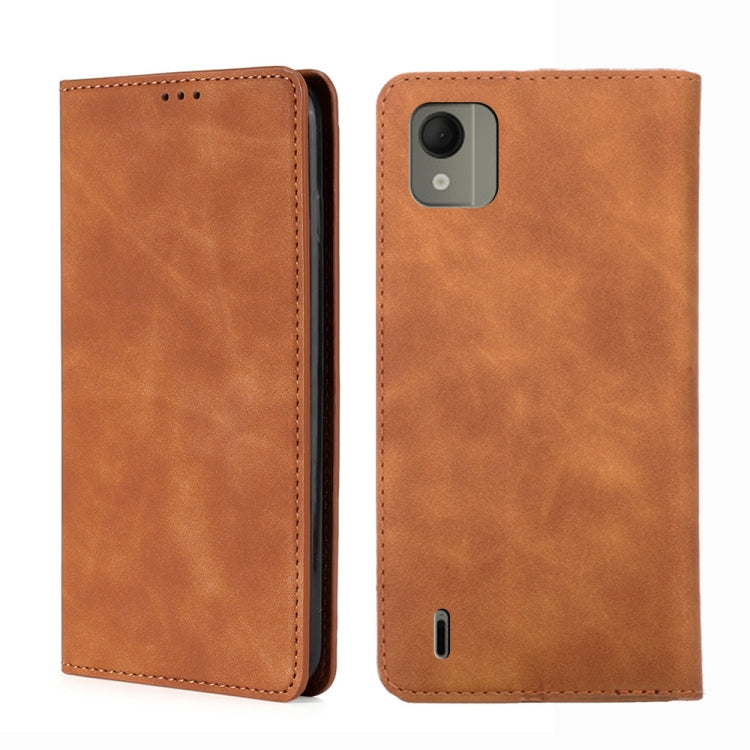 Skin Feel Magnetic Leather Phone Case, For Nokia G42 5G, For Nokia C12, For Nokia C22, For Nokia C32, For Nokia G11 Plus, For Nokia C300 4G US Version, For Nokia C110 4G, For Nokia C02 TA-1522