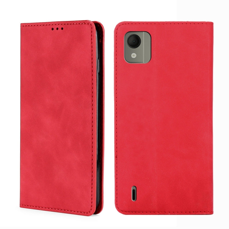 Skin Feel Magnetic Leather Phone Case, For Nokia G42 5G, For Nokia C12, For Nokia C22, For Nokia C32, For Nokia G11 Plus, For Nokia C300 4G US Version, For Nokia C110 4G, For Nokia C02 TA-1522