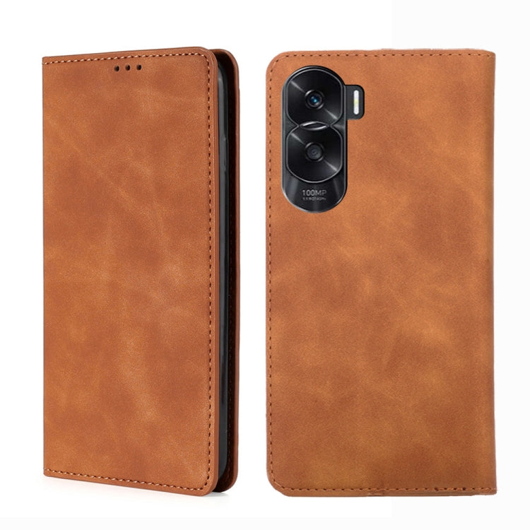 Skin Feel Magnetic Leather Phone Case, For Honor X50i 5G / 9 Lite