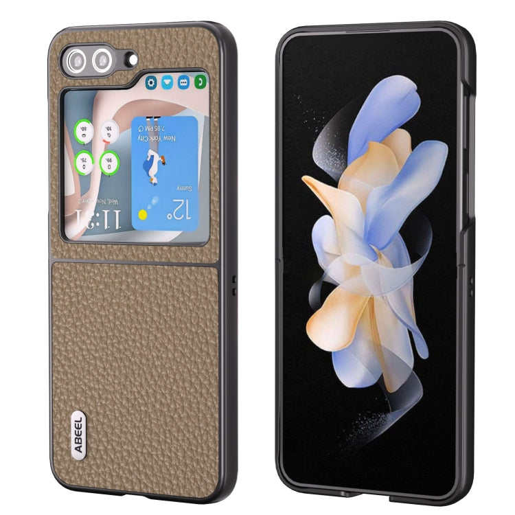 ABEEL Genuine Leather Litchi Texture Phone Case, For Samsung Galaxy Z Flip6 / Flip7 FE, For Samsung Galaxy Z Fold6, For Samsung Galaxy S24 Ultra 5G, For Samsung Galaxy S23 FE 5G, For Samsung Galaxy Z Fold5, For Samsung Galaxy Z Flip5