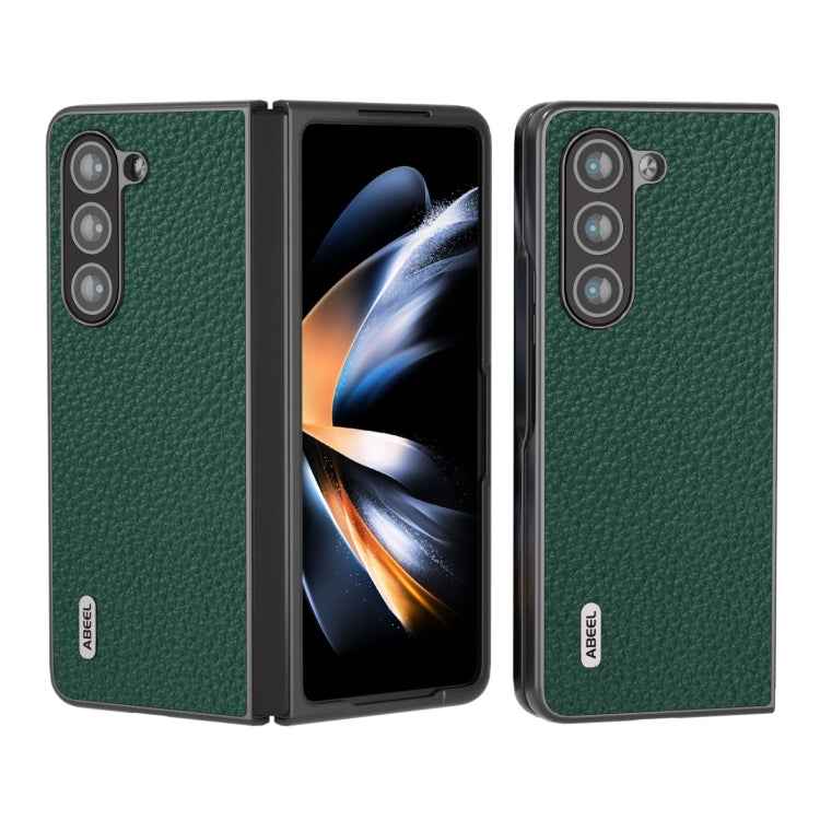 ABEEL Genuine Leather Litchi Texture Phone Case, For Samsung Galaxy Z Flip6 / Flip7 FE, For Samsung Galaxy Z Fold6, For Samsung Galaxy S24 Ultra 5G, For Samsung Galaxy S23 FE 5G, For Samsung Galaxy Z Fold5, For Samsung Galaxy Z Flip5