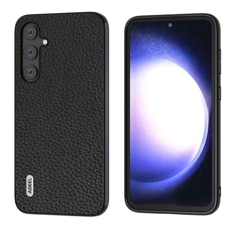 ABEEL Genuine Leather Litchi Texture Phone Case, For Samsung Galaxy Z Flip6 / Flip7 FE, For Samsung Galaxy Z Fold6, For Samsung Galaxy S24 Ultra 5G, For Samsung Galaxy S23 FE 5G, For Samsung Galaxy Z Fold5, For Samsung Galaxy Z Flip5