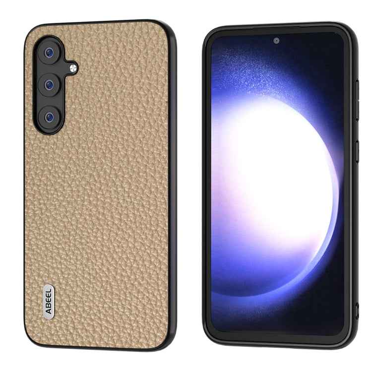 ABEEL Genuine Leather Litchi Texture Phone Case, For Samsung Galaxy Z Flip6 / Flip7 FE, For Samsung Galaxy Z Fold6, For Samsung Galaxy S24 Ultra 5G, For Samsung Galaxy S23 FE 5G, For Samsung Galaxy Z Fold5, For Samsung Galaxy Z Flip5