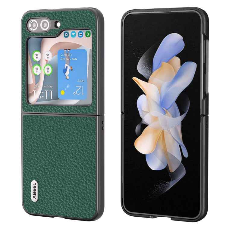 ABEEL Genuine Leather Litchi Texture Phone Case, For Samsung Galaxy Z Flip6 / Flip7 FE, For Samsung Galaxy Z Fold6, For Samsung Galaxy S24 Ultra 5G, For Samsung Galaxy S23 FE 5G, For Samsung Galaxy Z Fold5, For Samsung Galaxy Z Flip5