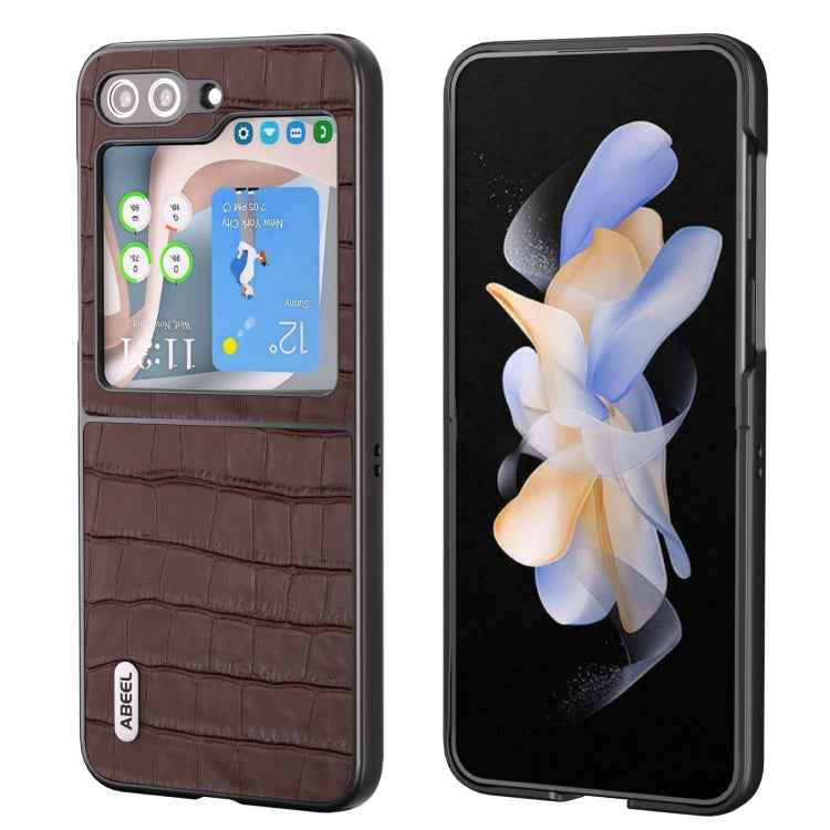 ABEEL Crocodile Texture Genuine Leather Phone Case, For Samsung Galaxy Z Flip6 / Flip7 FE, For Samsung Galaxy Z Fold6, For Samsung Galaxy A05, For Samsung Galaxy S23 FE 5G, For Samsung Galaxy Z Fold5, For Samsung Galaxy Z Flip5
