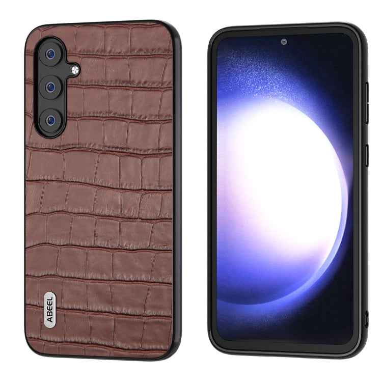 ABEEL Crocodile Texture Genuine Leather Phone Case, For Samsung Galaxy Z Flip6 / Flip7 FE, For Samsung Galaxy Z Fold6, For Samsung Galaxy A05, For Samsung Galaxy S23 FE 5G, For Samsung Galaxy Z Fold5, For Samsung Galaxy Z Flip5