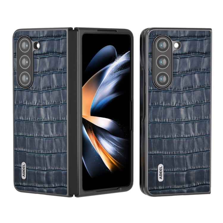 ABEEL Crocodile Texture Genuine Leather Phone Case, For Samsung Galaxy Z Flip6 / Flip7 FE, For Samsung Galaxy Z Fold6, For Samsung Galaxy A05, For Samsung Galaxy S23 FE 5G, For Samsung Galaxy Z Fold5, For Samsung Galaxy Z Flip5