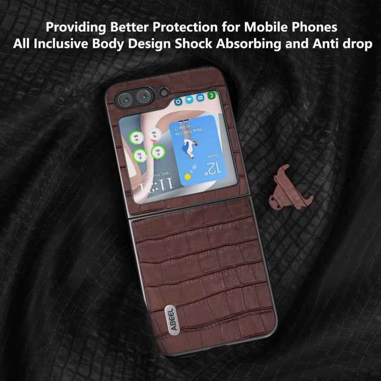 ABEEL Crocodile Texture Genuine Leather Phone Case, For Samsung Galaxy Z Flip6 / Flip7 FE, For Samsung Galaxy Z Fold6, For Samsung Galaxy A05, For Samsung Galaxy S23 FE 5G, For Samsung Galaxy Z Fold5, For Samsung Galaxy Z Flip5