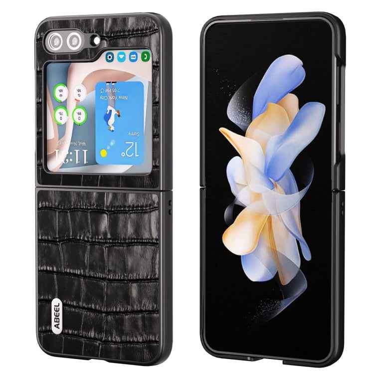 ABEEL Crocodile Texture Genuine Leather Phone Case, For Samsung Galaxy Z Flip6 / Flip7 FE, For Samsung Galaxy Z Fold6, For Samsung Galaxy A05, For Samsung Galaxy S23 FE 5G, For Samsung Galaxy Z Fold5, For Samsung Galaxy Z Flip5