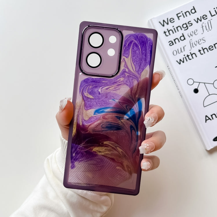 Oil Painting Electroplating TPU Phone Case, For Honor 80 Pro, For Honor 80 SE