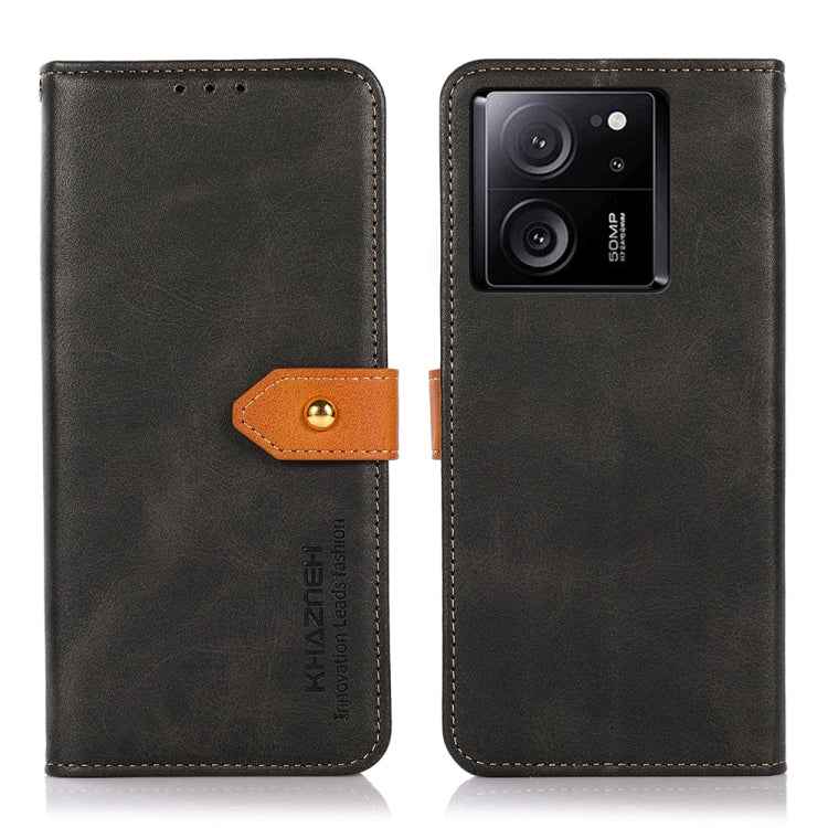 KHAZNEH Cowhide Texture Flip Leather Phone Case