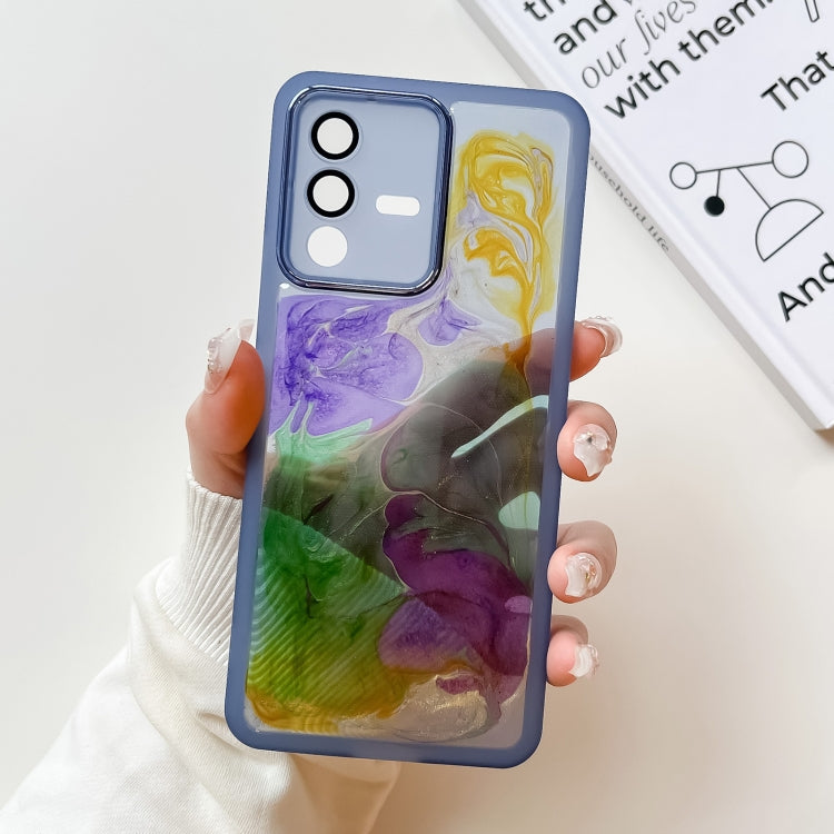 Oil Painting Electroplating TPU Phone Case, For vivo S12, For vivo S12 Pro, For vivo iQOO 11