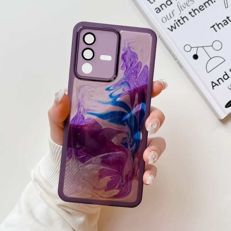 Oil Painting Electroplating TPU Phone Case, For vivo S12, For vivo S12 Pro, For vivo iQOO 11